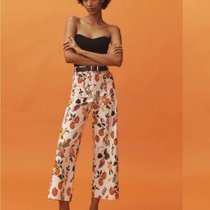 The Colette Cropped Wide-Leg Printed Pants